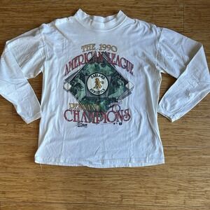 Vtg 90s Oakland Athletics T-Shirt Adult Size XL MLB Salem Men's Made In USA